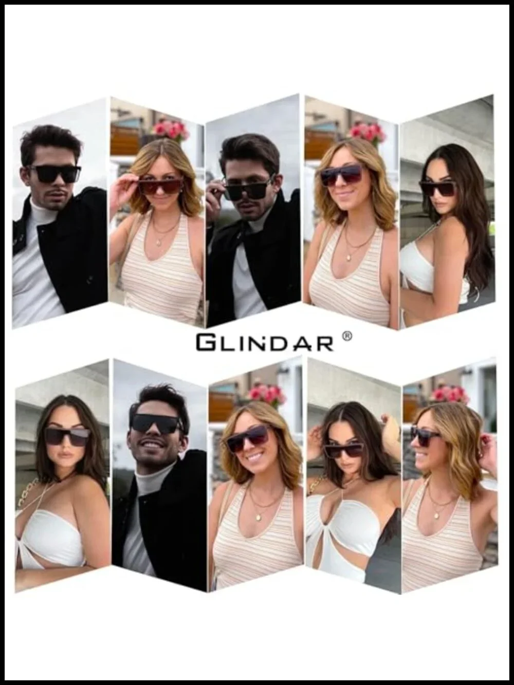 Polarized Flat Top Square Shield Sunglasses Oversized Lightweight Driving